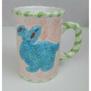 Vintage 2000 Lotus 3D Farm Animals Coffee Cup Mup Bunny Sheep